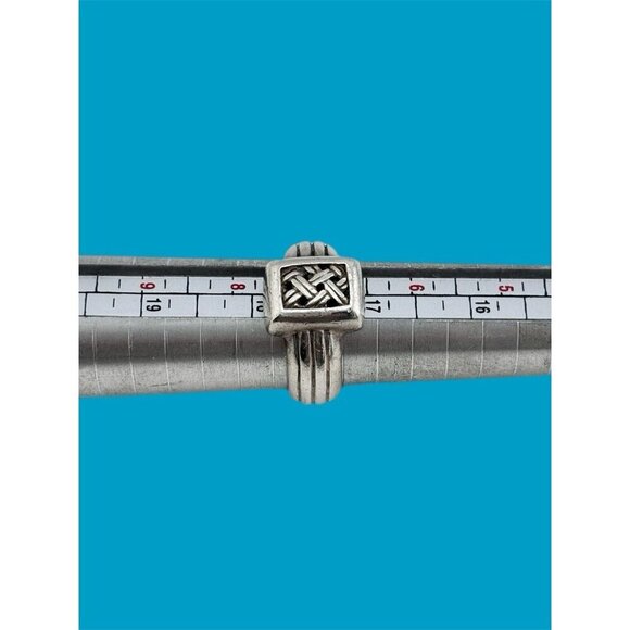 Brighton 925 Sterling Silver Basket Weave Band Ring Size 7 - Picture 8 of 9